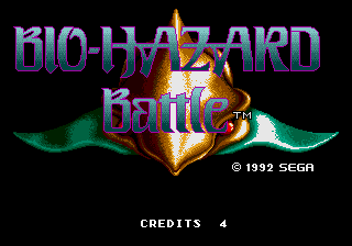 Bio-hazard Battle (Mega Play) Title Screen